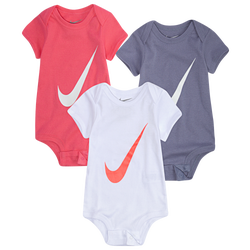 Girls' Infant - Nike Swoosh Short-sleeve 3 Pack Set - Pink/White
