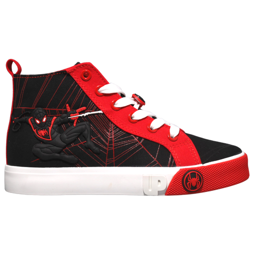 

Ground Up Boys Ground Up Miles Morales High Top - Boys' Preschool Shoes Red/Black/White Size 02.0