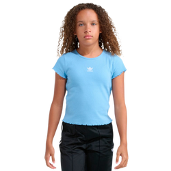 Girls' Grade School - adidas Originals Lettuce Edge Short Sleeve T-Shirt - White/Ash Blue