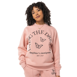 Women's - BHL x D/I Living the Dream Fleece Crew - Pink/Pink