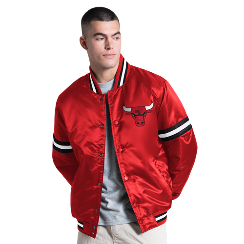Starter Mens Chicago Bulls NBA CTS Varsity Jacket - - Red Size XL