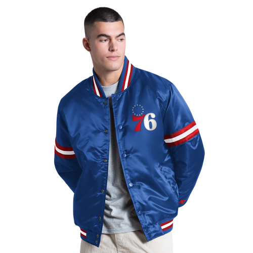 G-iii Mens Philadelphia 76ers  Nba Cts Varsity Jacket In Royal