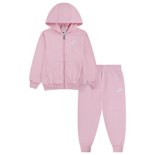 Nike Girls   Nsw Club Fleece T-shirt Set In Pink