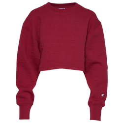 Women's - Champion Embossed Jaquard Crew - Maroon/Maroon