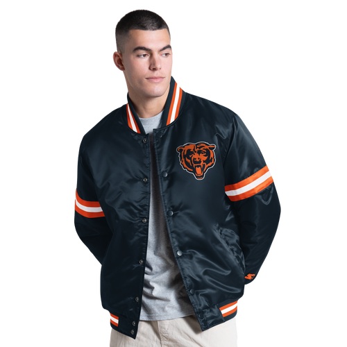 Starter Mens Chicago Bears NFL CT Varsity Jacket - - Navy