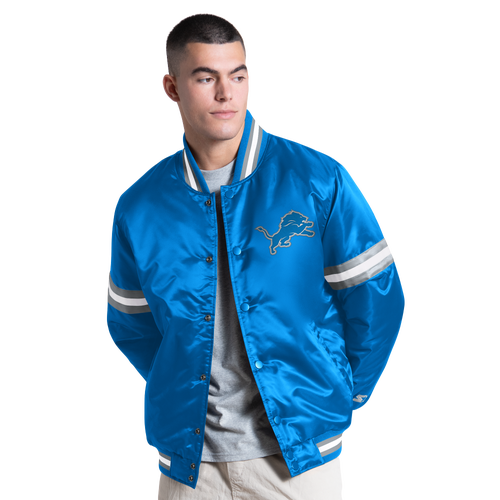 Starter Mens Detroit Lions NFL CT Varsity Jacket - - Royal Size XL