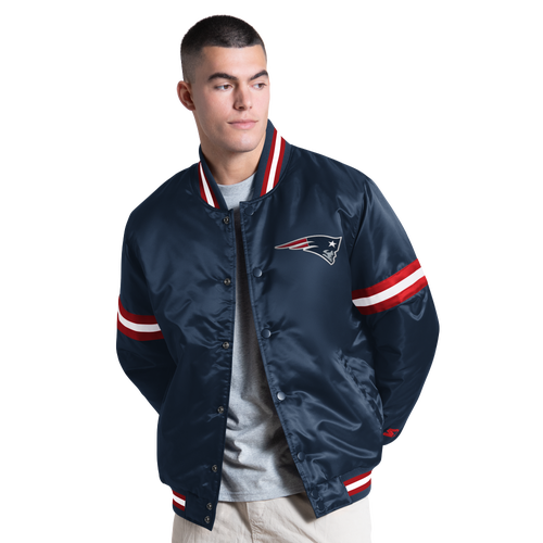 Starter Mens New England Patriots NFL CT Varsity Jacket - - Navy Size XXL