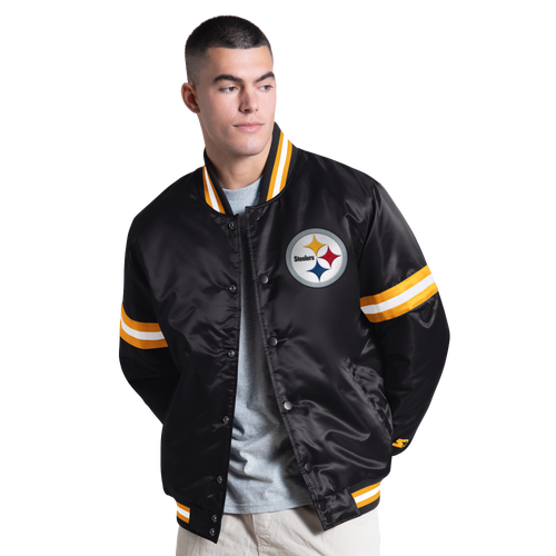 Starter Mens Pittsburgh Steelers NFL CT Varsity Jacket - - Black Size XL