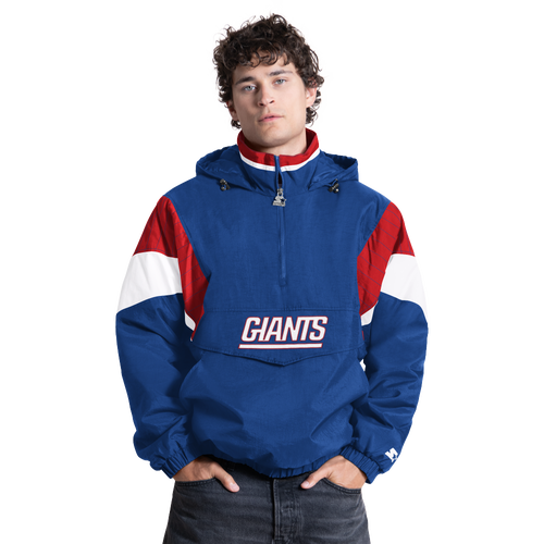 Starter Mens New York Giants NFL Throwback QZ Jacket - - Royal