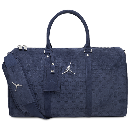 Jordan Suede Monogram Duffel Bag In Blue