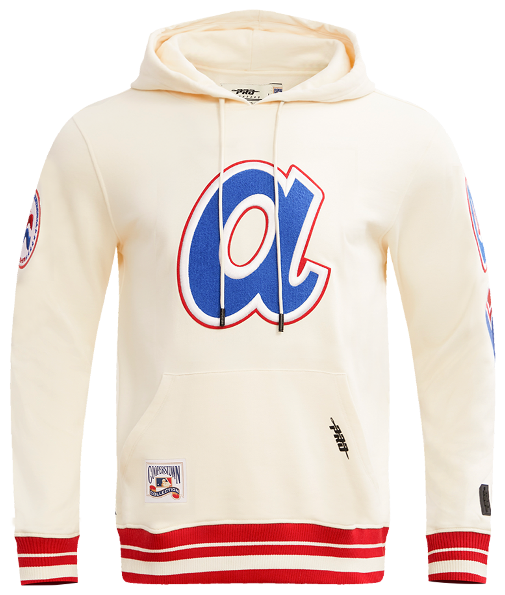 Pro Standard Atlanta Braves Retro Classic Fleece PO Hoodie - Men's