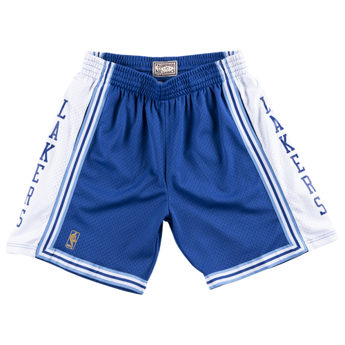 MITCHELL & NESS MENS LOS ANGELES LAKERS MITCHELL & NESS LAKERS SWINGMAN SHORTS