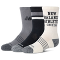 New Balance 3 Pack Lifestyle Varsity Crew Socks - New Balance Sea Salt/Castle Rock Black