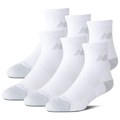 New Balance Active Cushion 6PK Quarter Socks - New Balance White