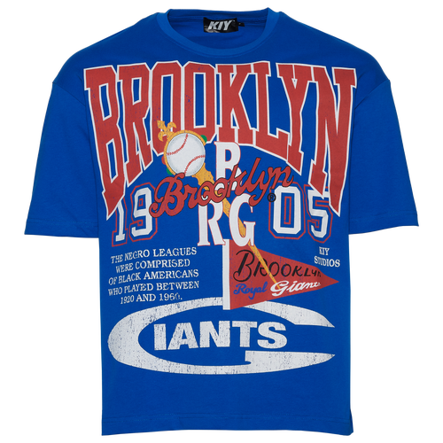 

BY KIY Mens BY KIY NLBM Brooklyn Royal Giants T-Shirt - Mens Blue/Multi Size L