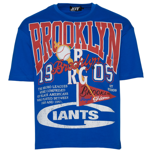 By Kiy Mens  Nlbm Brooklyn Royal Giants T-shirt In Blue/multi