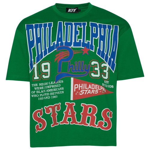 By Kiy Mens  Nlbm Philadelphia Stars T-shirt In Green/multi