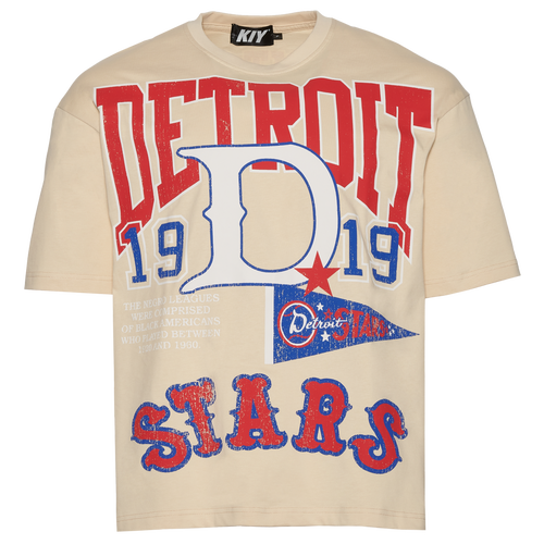 

BY KIY Mens BY KIY NLBM Detroit Stars T-Shirt - Mens Orange/Multi Size XL