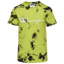 Boys' Grade School - Champion Galaxy Tie-Dye T-Shirt - Green/Black