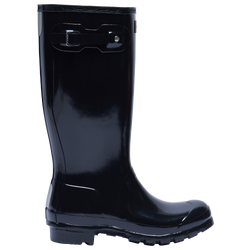 Girls' Preschool - Hunter Original Gloss Boot - Black/Black