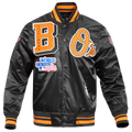 Pro Standard Baltimore Orioles Mash Up Rib Satin Jacket - Pro Standard Black/Orange