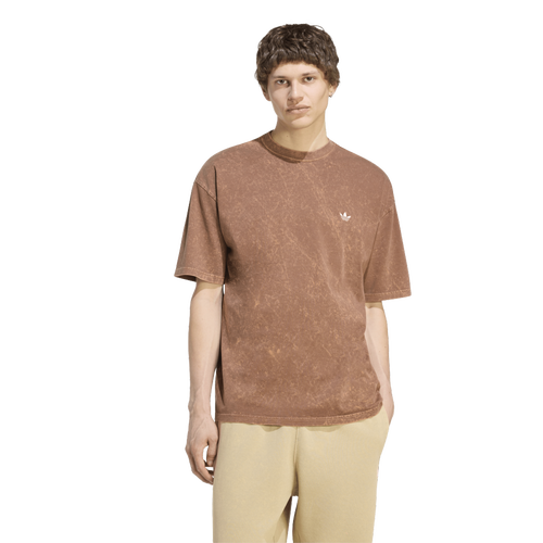 MENS - adidas Originals Trefoil Ess Washed Loose Shoulder Tee - Preloved Brown