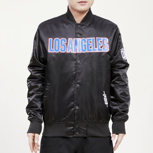 

Pro Standard Mens Pro Standard Clippers Satin Jacket - Mens Black/Black Size XL