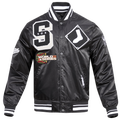 Pro Standard Chicago White Sox Mash Up Rib Satin Jacket - Pro Standard Black/Gray
