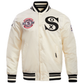 Pro Standard Chicago White Sox Retro Classic Rib Satin Jacket - Pro Standard Eggshell/Black