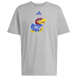 Men's - adidas Jayhawks Graphic T-Shirt - Gray