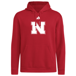 Men's - adidas College Logo Hoodie - Red