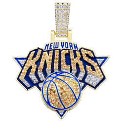 Men's - GLD New York Knicks Logo Pendant - Gold