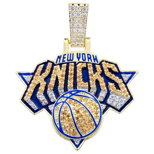 GLD Mens New York Knicks Logo Pendant - Gold One Size