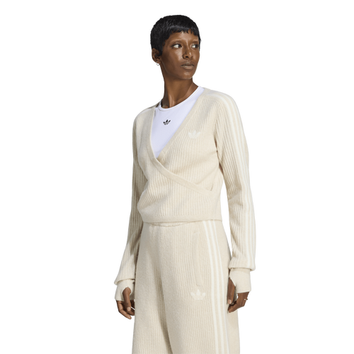 WOMENS - adidas Originals x Jennie adiluna Wrap Around Cardigan - Clear Brown