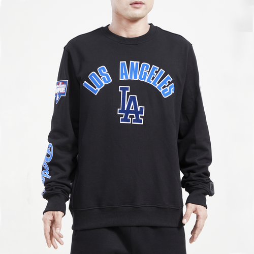 Men's Los Angeles Dodgers Pro Standard Black Stacked Logo Pullover