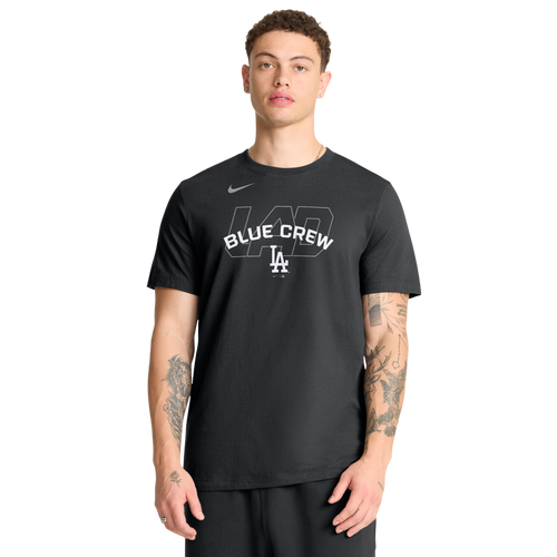 Nike Mens Los Angeles Dodgers Dodgers Hot Corner T-Shirt - - Black