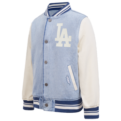 Boys' Grade School - Pro Standard LA Dodgers Denim Jacket - Blue/White