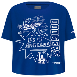 Girls' Grade School - Pro Standard LA Dodgers Sketch T-Shirt - White/Blue
