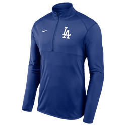 Men's - Nike Dodgers Performance Half-Zip Pullover - Blue