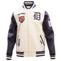 Pro Standard Detroit Tigers Retro Classic Wool Varsity Jacket - Pro Standard Eggshell/Midnight Navy
