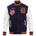 Pro Standard Detroit Tigers Retro Classic Wool Varsity Jacket - Pro Standard Midnight Navy/Orange