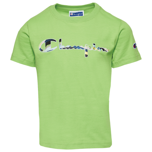 

Champion Boys Champion Swirl Logo T-Shirt - Boys' Preschool Green/Green Size 5