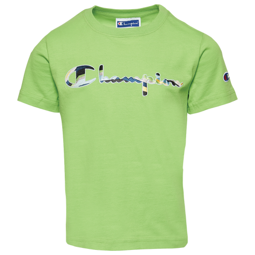 Champion Kids' Boys  Swirl Logo T-shirt In Green/green