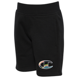 Boys' Preschool - Champion Swirl Logo Shorts - Black/Black