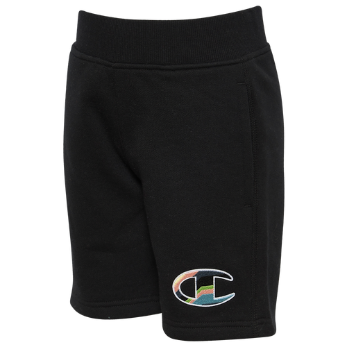 

Champion Boys Champion Swirl Logo Shorts - Boys' Preschool Black/Black Size 4