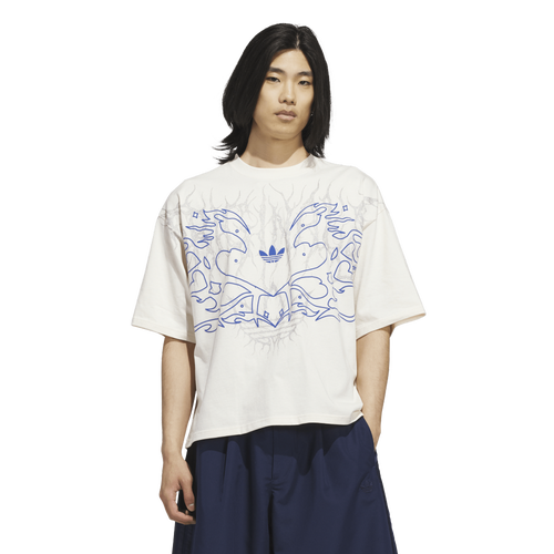 MENS - adidas Originals Metal Graphic Boxy T-Shirt - Hi Res Blue/Wonder White