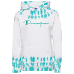Girls' Grade School - Champion Dip Dye Hoodie - Teal/Teal