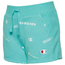 Girls' Grade School - Champion Logo Mix Shorts - Teal