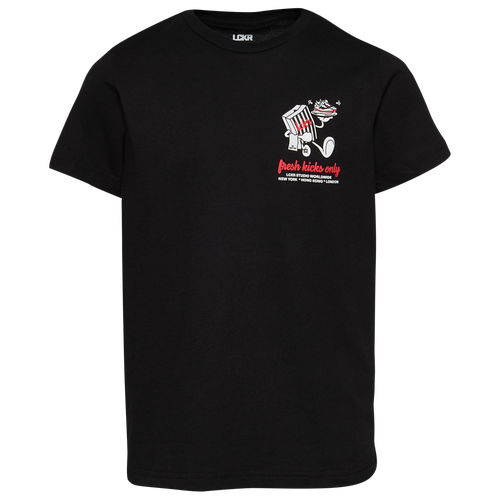 

Boys LCKR LCKR Iinbit Graphic T-Shirt - Boys' Grade School Black/Red Size M