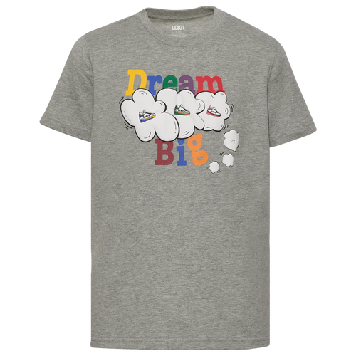 

Boys LCKR LCKR Dream Big Graphic T-Shirt - Boys' Grade School Gray/Gray Size M